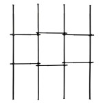 Three-section extendable black wardrobe storage rod
